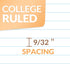 SUNEE 5 Pack Spiral Notebooks, 1-Subject, College Ruled Paper, 8" x 10-1/2", 70 Sheets per Notebook, Pink, Purple,