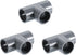 uxcell 1/2" PVC Tee, 3 Pcs 3 Way Elbow Connector Furniture Grade