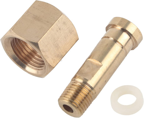 CGA-320 Regulator Nut, Nipple with Washer for Carbon Dioxide Regulator Inlet Bottle Fittings, 1 Set