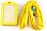 yueton 10pcs Vertical Style Leather Business ID Badge Card Holder with Long Neck Strap Band Lanyard (Yellow)
