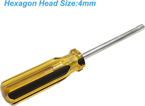 4mm Socket Wrench Screwdriver, High-Carbon Steel Hex Socket Wrench for Repairs, Non-Magnetic Tip Hand Tool
