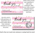 Pink Stripes Scratch & Win Customer Appreciation Package Inserts, 20 Single Sided Insert Cards with Scratch Off