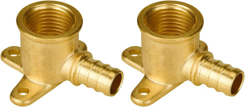 SUNGATOR 2 PCS Pex Fittings, 1/2 inch Drop Ear Elbow, 1/2" Pex to 1/2" Female NPT, No Lead Brass, ASTM F1807