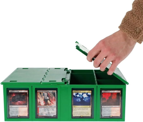 BCW Collectible Card Bin, Holds 3200 Cards, Large Storage Box for Loose Trading Cards, Includes 4 Card Bin Partitions