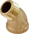 Everflow Supplies BRSF0034-NL 3/4-Inch No Lead 45-Degree Street Elbow