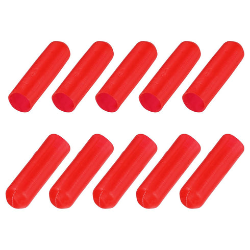 MECCANIXITY 15Pcs Heat Shrink End Cap 10mm ID x 42mm L, 3:1 Ratio Waterproof Adhesive for Electrical Wire Cable, Red