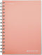 TWONE Spiral Graph Notebook with 80 Sheets/160 Square Grid Paper, 5.5 x 8.25 Inches