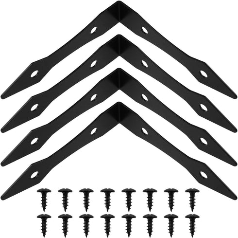 FINBe L Shaped Corner Furniture Accessory connectors 90-Degree Corner Brackets Matte Installation Screws