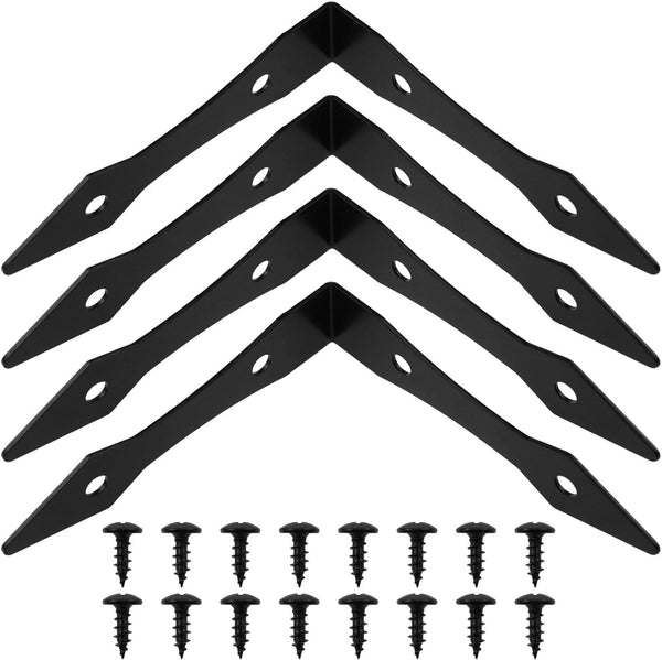 FINBe L Shaped Corner Furniture Accessory connectors 90-Degree Corner Brackets Matte Installation Screws