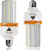 LED Light Bulb, 400W Equivalent, 6250 Lumen, 5000K Super Bright, E26/E27 Medium Base, 2 Pack