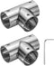 uxcell 2Pcs Tee Structural Pipe Connectors 3 Way End Rails Clamp with