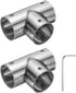 uxcell 2Pcs Tee Structural Pipe Connectors 3 Way End Rails Clamp with