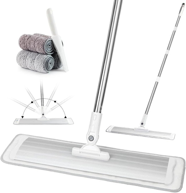 CQT Commercial Flat Microfiber Floor Mop Cleaning System 18" Inch Wet Dry