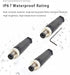 3 Pcs M8 Connector 4 Pin Male Straight Plastic Shell Aviation Plug for Cable Unshielded Connector