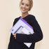 Wisdompro Zipper Pouch, 4 Packs Durable Letter Size Waterproof Mesh File Bag, Document Organizer - Purple