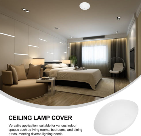 10.62In Bulb SOLUSTRE Round Ceiling Light Cover Plastic Lamp Shade Replacement with Hole for Soft Light Diffusion