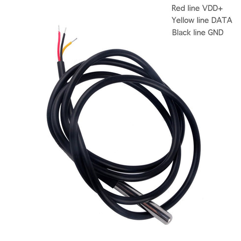 5PCS DS18B20 Waterproof Temperature Sensor, Digital Thermal Probe 3M 118.1 inch for Raspberry Pi, Arduino