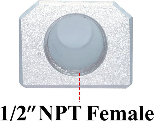 Beduan 2 Way 4 Port Aluminum Air Hose Inline Manifold Block Splitter, 1/2"NPT Input, 1/4"NPT Output, Pneumatic Fitting