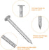 uxcell 25Pcs Fence Deck Nails, 1 Inch 304 Stainless Steel Spiral Deck Nail for Woodworking