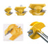 Ozmatip 45 3-Piece Set, 31/64", 37/64",3/4"Cutting 1/4 Inch Degree Lock Miter Router Bit for Height, Shank.Woodworking