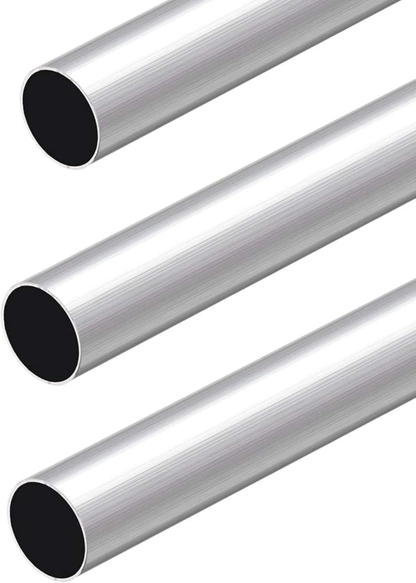 3 Pcs 6063 Aluminum Round Tube, 16mm OD, 15mm Inner Dia, 300mm Length for Fabrication Projects DIY