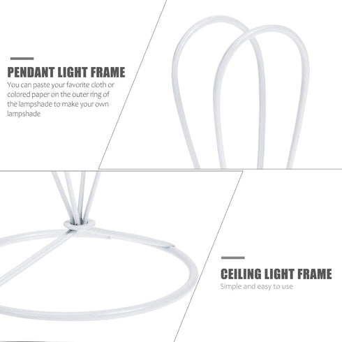 4-Pack 3.34X3.14X3.14In OSALADI Lampshade Frame Cone Shape Wire Lamp Cover with Ring Support for Diy Lamp Projects