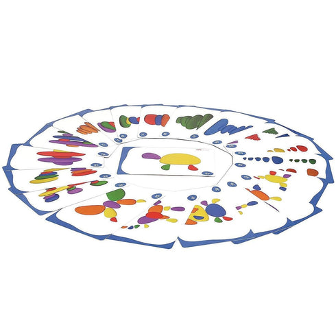 Set Rainbow Pebbles Sorting Stones and Activity Card