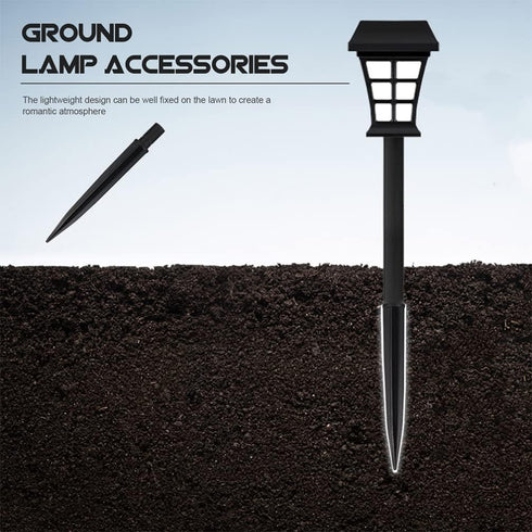 YARDWE Solar Light Stakes, 25 Pcs Plastic Ground Spikes, Flood Light Ground Stake Replacement for Yard Outdoor