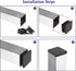 Murtenze 50Pack 1 Inch (25mm) Square Tube End Caps, Black Plastic Square Plugs Tubing Post End Caps for Tubing Chair