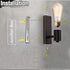 Mengjay E26 Bulb) Vintage Wall Lamp, Industrial Retro Metal Design Wall Spot, Interior Lighting for Living Room Bedroom