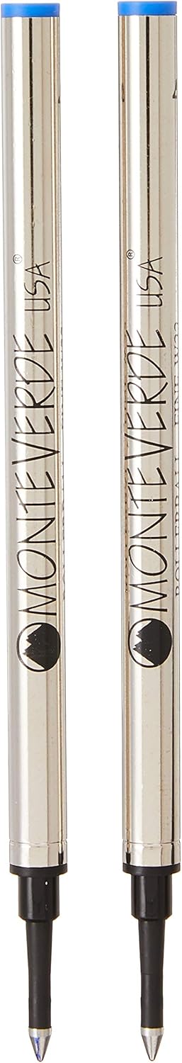 Monteverde Rollerball Refill, Fine Point, Blue - 2 per Pack, Fits Waterman Rollerball Pens (W222BU)