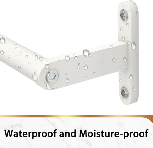 White Towel Bar 16 Inch, KLJKPA Heavy Duty Towel Bar for Bathroom Wall Hanging Bath Towels