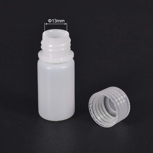 uxcell Plastic Lab Chemical Reagent Bottle, 15ml/0.5 oz Small Mouth Sample Sealing Bottles, White, 12pcs
