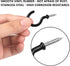 90 Pcs Black Ceiling Hooks Kit, 6 Sizes Vinyl Coated Screw-in Hooks for Hanging (1/2", 5/8", 3/4", 7/8", 1", 1-1/4")
