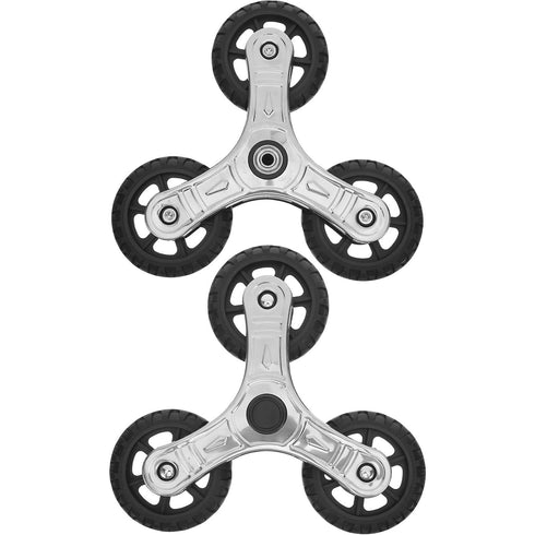 2pcs Rolling Trolley Wheels: Stair Climbing Cart Accessories, Convenient Groove Climber Casters,