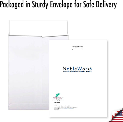 NobleWorks - Big Happy Father's Day Greeting Card - 8.5 x 11 Inch, Large Notecard for Dads