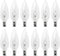 SATONA 25W 120V E12 Base B10 CTC Incandescent Light Bulbs, Transparent Candle