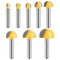 UTRUSTTO Cove Box Router Bit Set 1/4 Inch Shank, 8 Pcs Solid Carbide