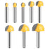 UTRUSTTO Cove Box Router Bit Set 1/4 Inch Shank, 8 Pcs Solid Carbide