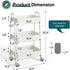 Generic 3 Tier Rolling Cart, Metal Utility Cart with Lockable Wheels - Kitchen Bathroom Organizer - White