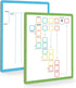 Dry Erase Division Board, 9" x 12", Double Side Division Chart for Kids Students Classroom Home