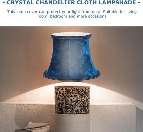 4.72X4.72X4.33In Hemobllo Fashionable Cloth Lampshade Small Size Clip-on Lamp Cover for Household Chandelier and Table