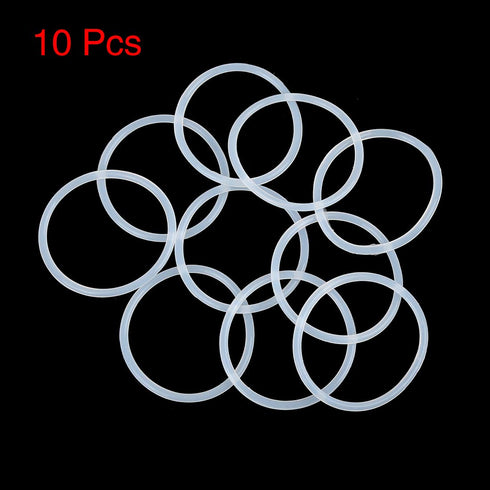 X AUTOHAUX 40mm OD Silicone O-Rings, 35.2mm ID, 2.4mm Width VMQ Seal Gasket for Pipe Repair, Pack of 10
