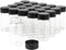 Furnido 20ml Glass Sample Vial, 20 Pcs Empty Refillable Glass Bottle with Black Screw Caps for Essential Oil Storage
