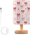 ALAZA Bow Cherry Lovely Decor Bedside Table Lamp with USB Port for