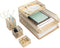 BLU MONACO Office Supplies Gold Desk Accessories, 6 Piece Interlocking Stylish Organizer Set for Women