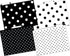 Barker Creek Black & White Dot File Folders - 14pt Stock, Set of 24, Multi-Design Set, Letter Size, 24/Set