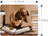 Dachshund Book Worm Gaming Mouse Pad, Personalized Non-Slip Rubber Mouse Pad for Computers, 9.5 x 7.9 Inch, Puppy