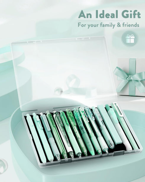 Four Candies 14Pack Pastel Gel Ink Pen Set, Cute 0.5mm Fine Point Pens for Note Taking, School, Office