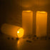 Outdoor Waterproof Battery Operated 3'' x 7'' Flameless Pillar Candle with Timer for Wedding Party Halloween